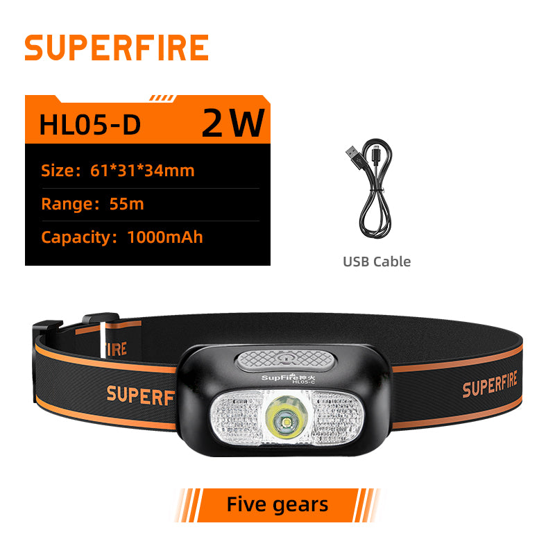 EcoDream TrailBeam™ 05D - Superfire Headlamp
